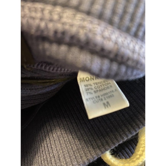 NWT Monrow Womens Ribbed Cuff Sweatpants Size Medium Lounge Wear Blue Drawstring - Picture 10 of 10